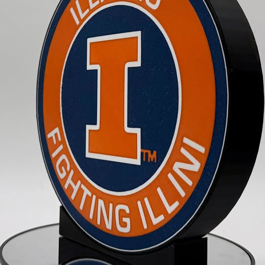 🏈 Light Up Your Team Pride: University of Illinois LED Sign 🧡💙