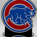 🐻 Chicago Cubs LED Lightbox Sign – 3D Printed Glowing Wall Art & Desk Display