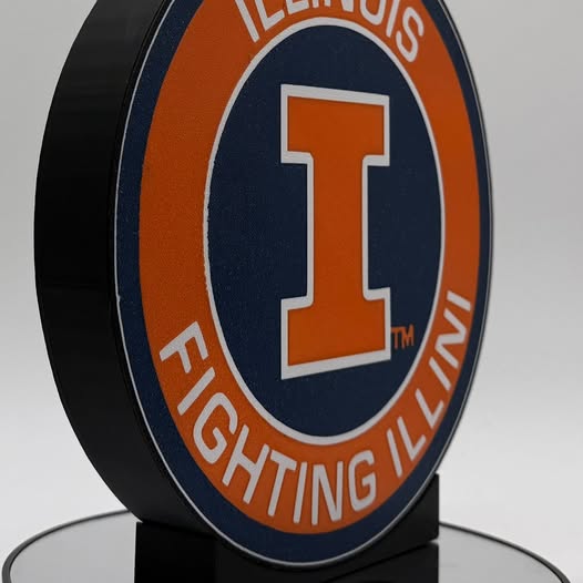 🏈 Light Up Your Team Pride: University of Illinois LED Sign 🧡💙