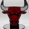 🏀 Chicago Bulls Inspired 3D LED Desk Lamp & Wall Sign | Custom Light-Up Team Logo Display