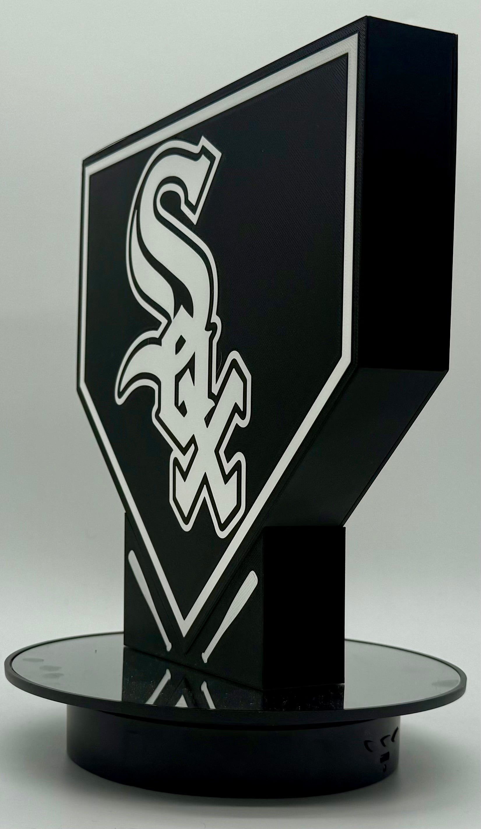 Chicago White Sox Home Plate Sign – 3D Printed Baseball Decor