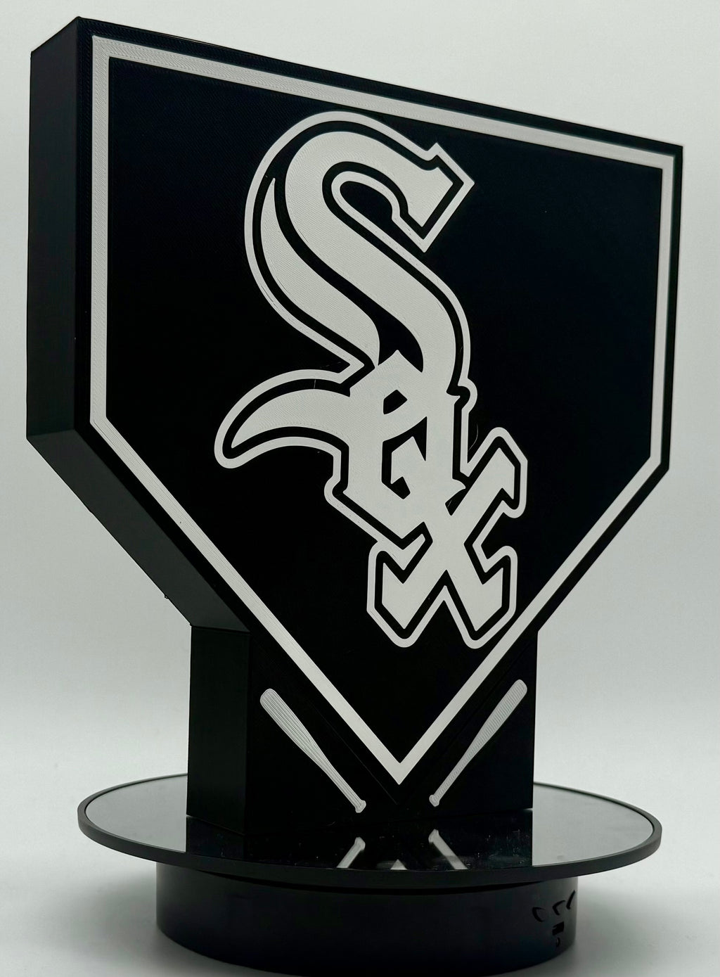 Chicago White Sox Home Plate Sign – 3D Printed Baseball Decor