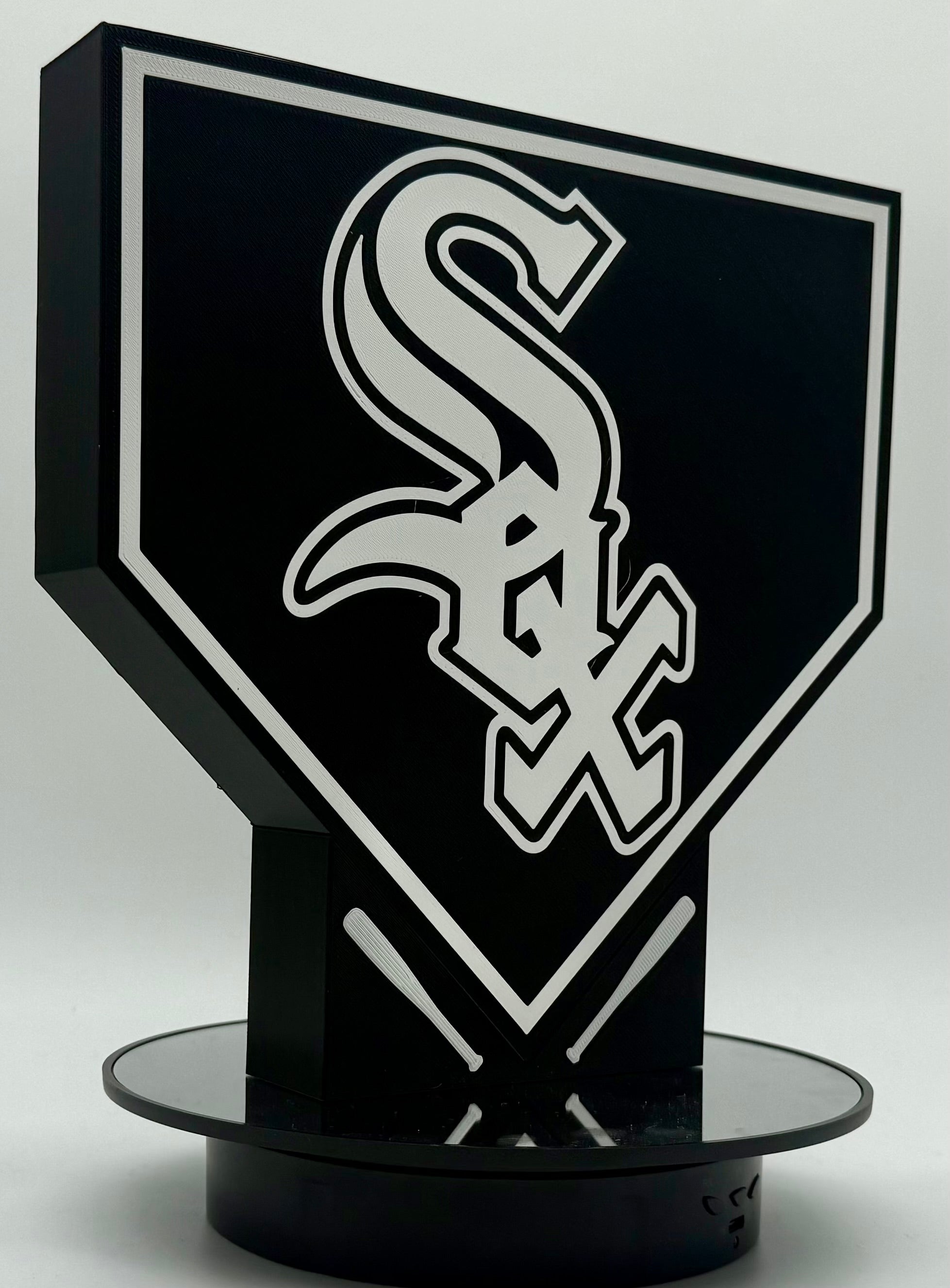 Chicago White Sox Home Plate Sign – 3D Printed Baseball Decor