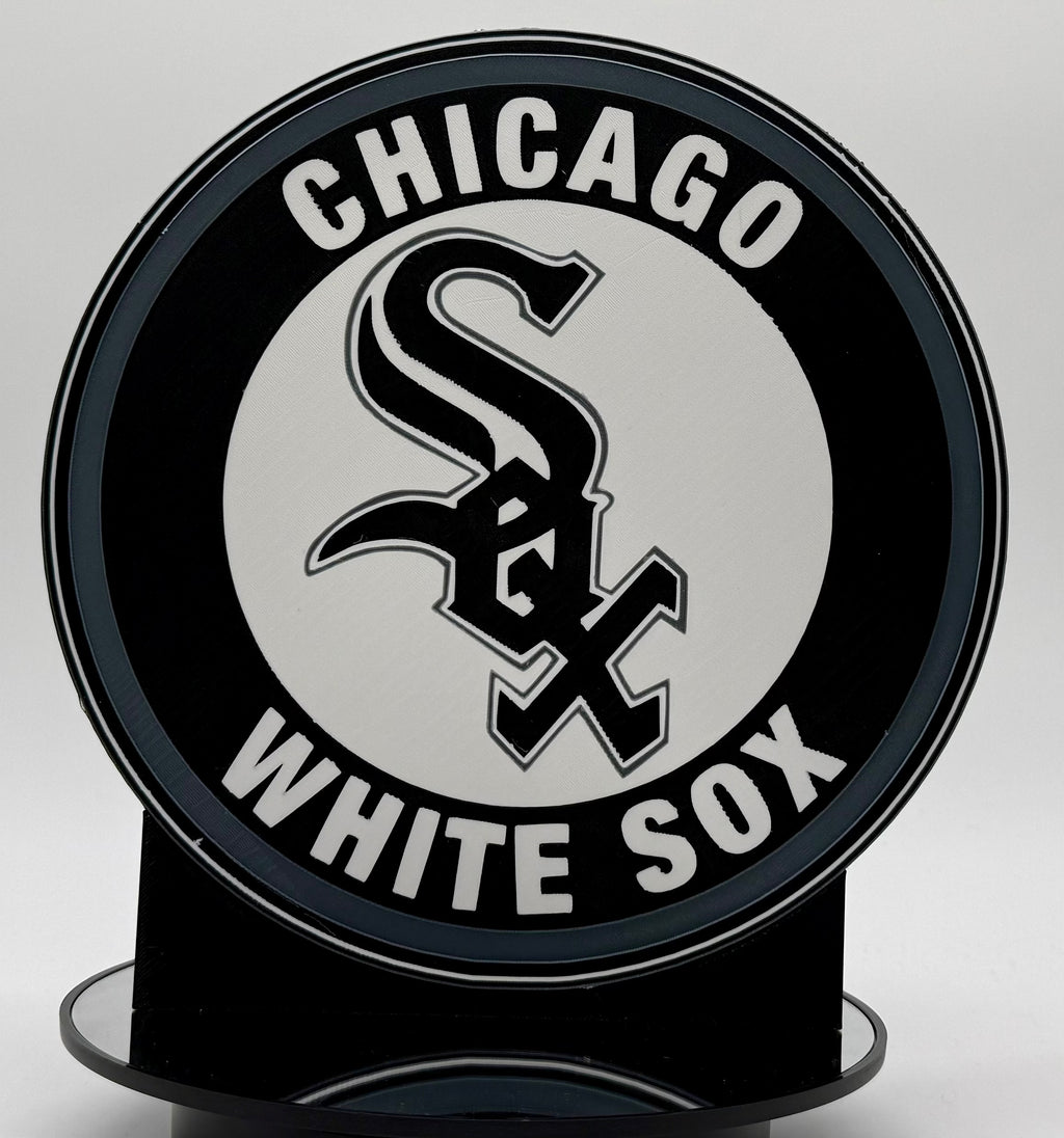 ⚾️ Chicago White Sox LED Lightbox Sign – 3D Printed Glowing Wall Art & Desk Display