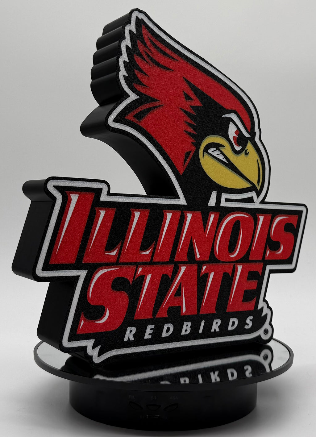 Illinois State Redbirds LED Lightbox Sign – 3D Printed Glowing Wall Art & Desk Display
