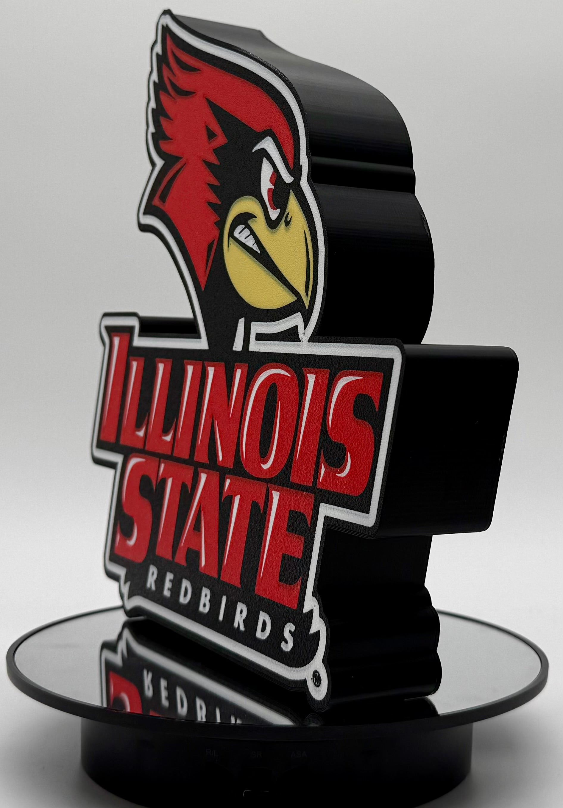 Illinois State Redbirds LED Lightbox Sign – 3D Printed Glowing Wall Art & Desk Display