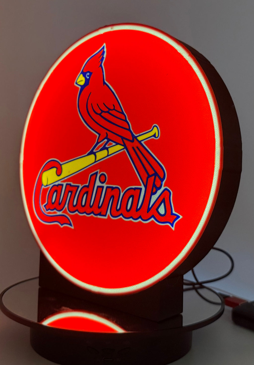 ⚾ St. Louis Cardinals LED Light Box Sign – Illuminated Fan Cave Wall Art & Desk Lamp