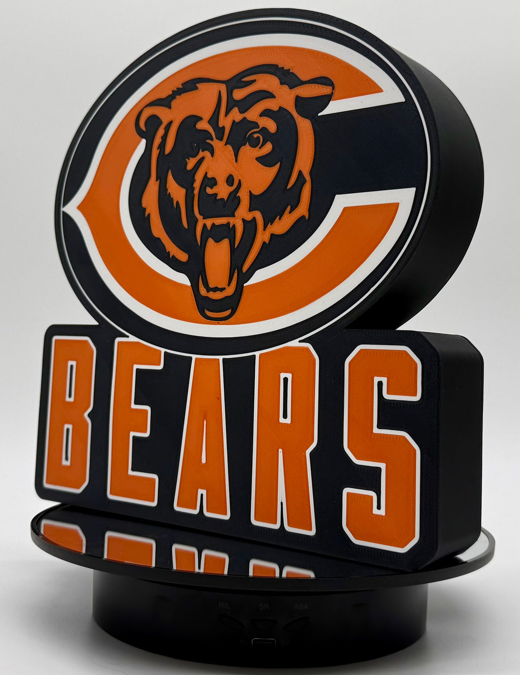 🐻 Chicago Bears LED Light Box Sign – Illuminated Fan Cave Decor & Desk Lamp