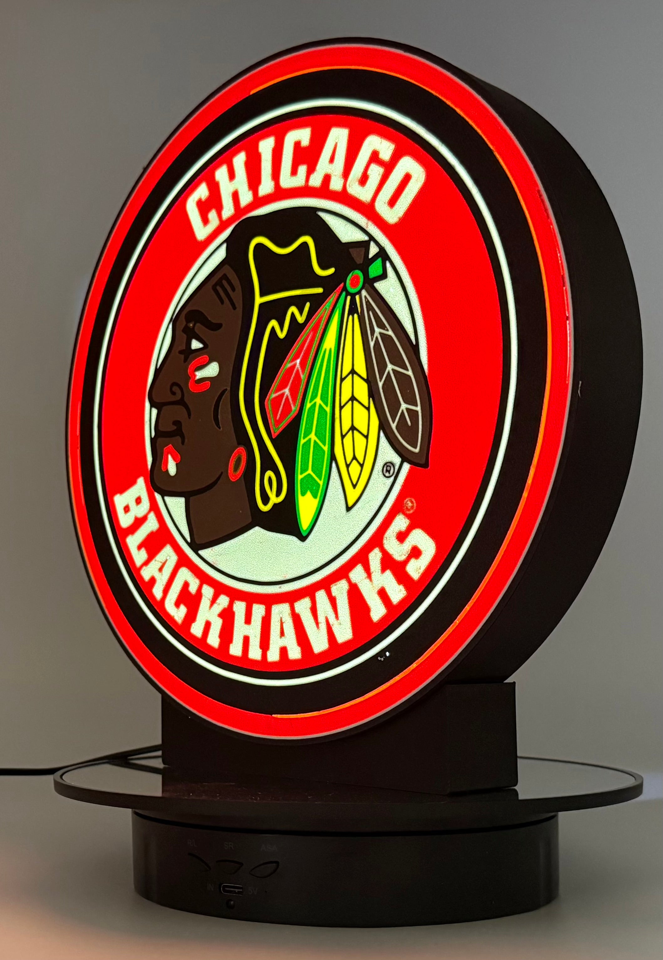 🚨 LIGHT UP THE MAN CAVE: Custom Chicago Blackhawks LED Sign