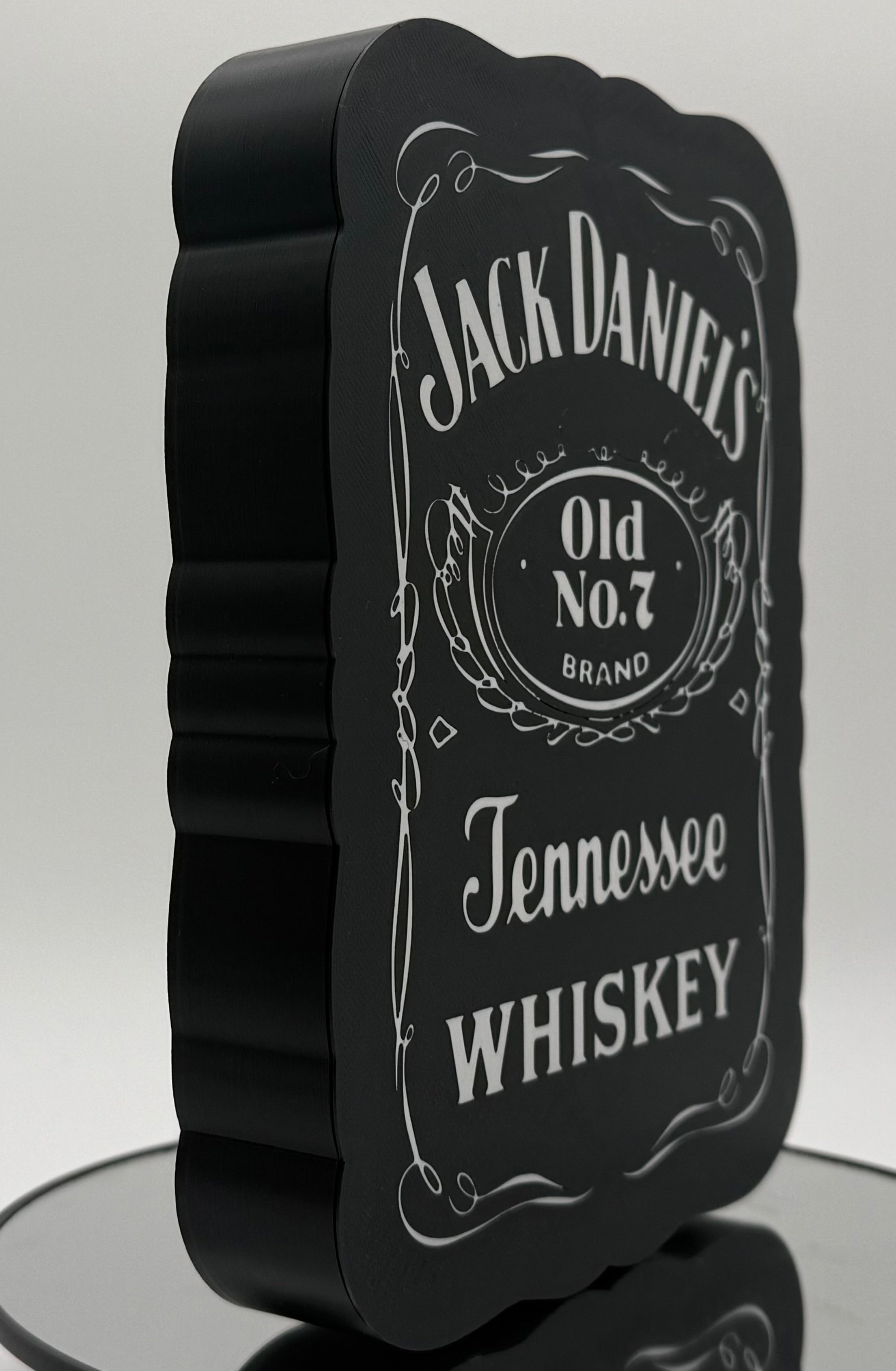 Illuminated Jack Daniel's Style Sign | LED Whiskey Bar Light | Man Cave Wall Decor | Custom Home Bar Sign | Whiskey Lover Gift for Him