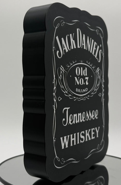 Illuminated Jack Daniel's Style Sign | LED Whiskey Bar Light | Man Cave Wall Decor | Custom Home Bar Sign | Whiskey Lover Gift for Him