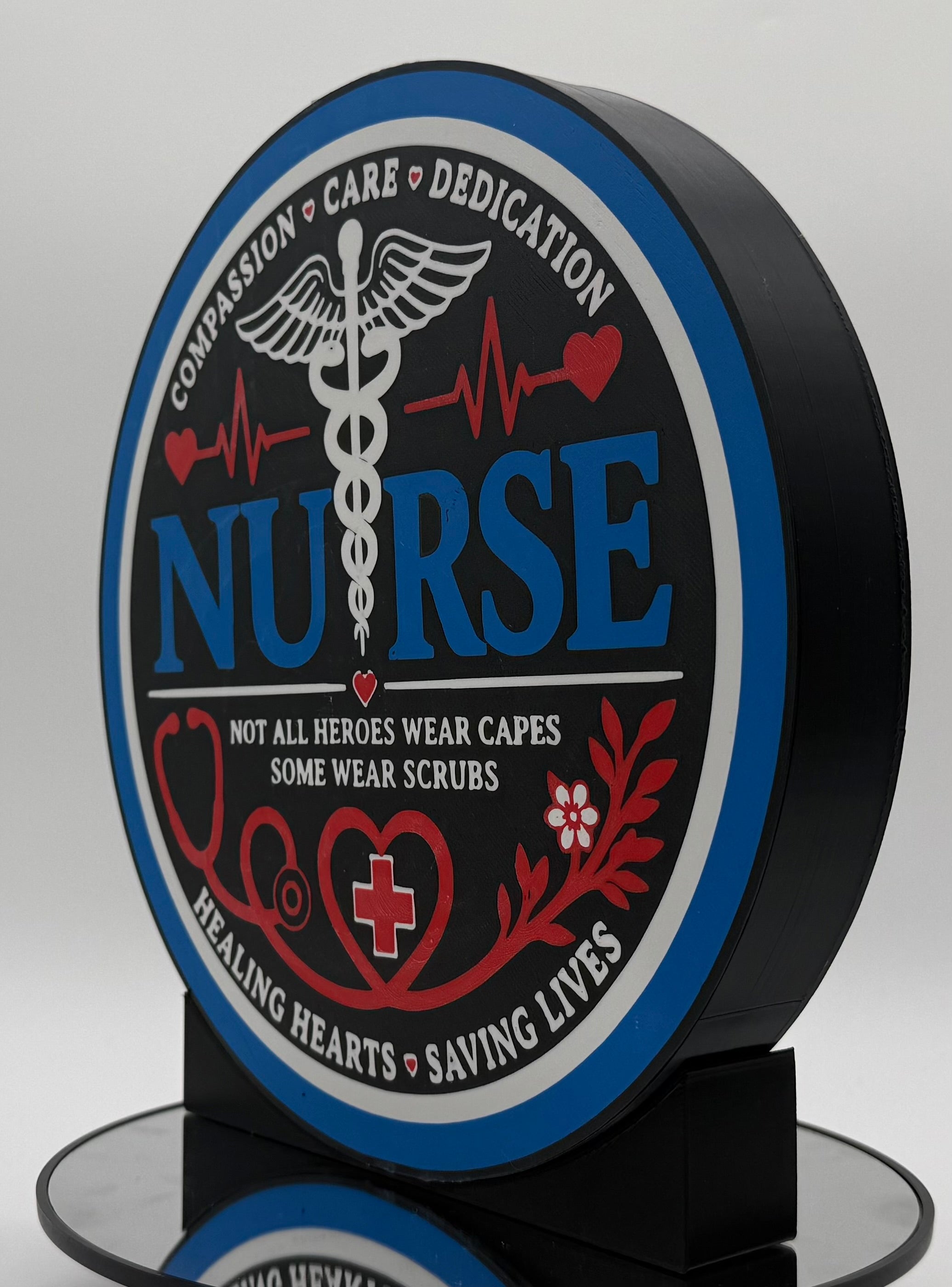 Nurse Lighted Wall Decor | LED Medical Sign & Night Light | Nurse Appreciation, White Coat Ceremony, Nursing School Grad Gift