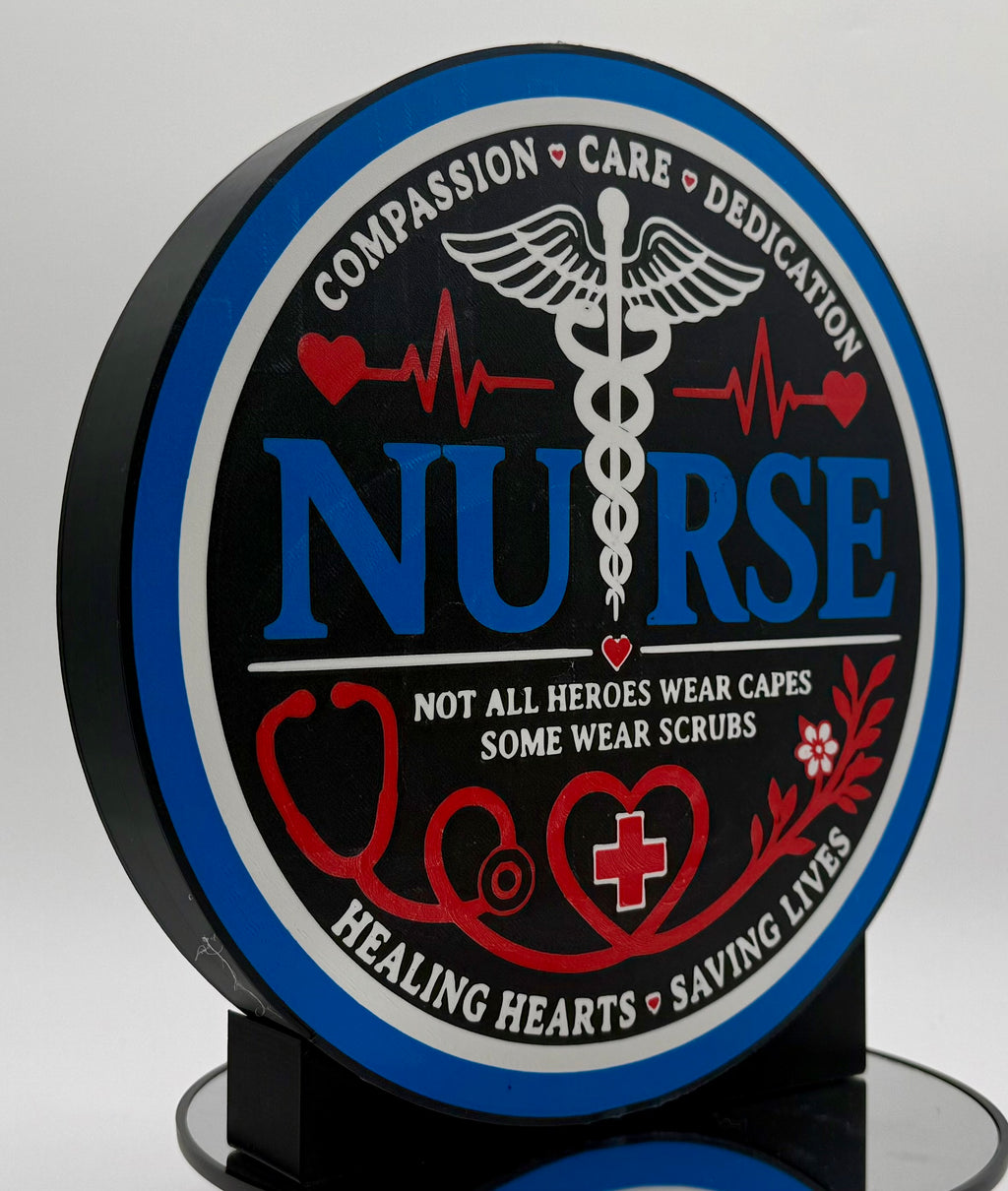 Nurse Lighted Wall Decor | LED Medical Sign & Night Light | Nurse Appreciation, White Coat Ceremony, Nursing School Grad Gift