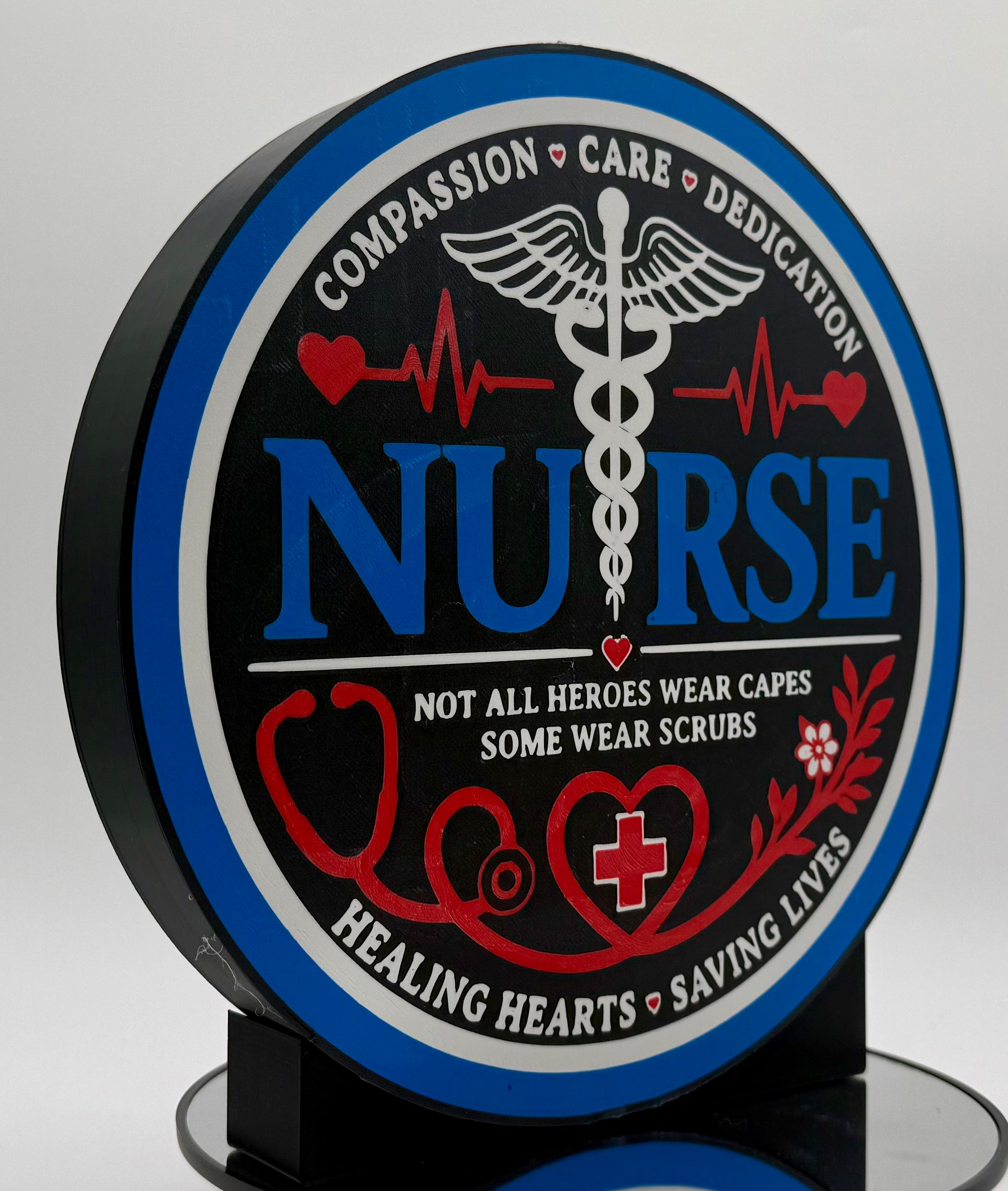 Nurse Lighted Wall Decor | LED Medical Sign & Night Light | Nurse Appreciation, White Coat Ceremony, Nursing School Grad Gift