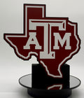 Texas A&M Aggies LED Sign | Illuminated College Football Decor | Texas Shape Wall Art | Aggie Alumni Graduation Gift | Man Cave Light