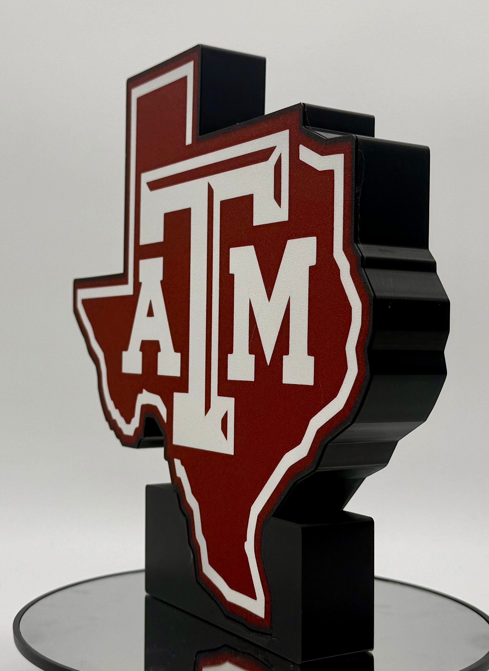 Texas A&M Aggies LED Sign | Illuminated College Football Decor | Texas Shape Wall Art | Aggie Alumni Graduation Gift | Man Cave Light