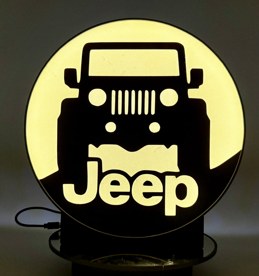 🚙 Light Up Your Passion: Custom Jeep LED Light Sign