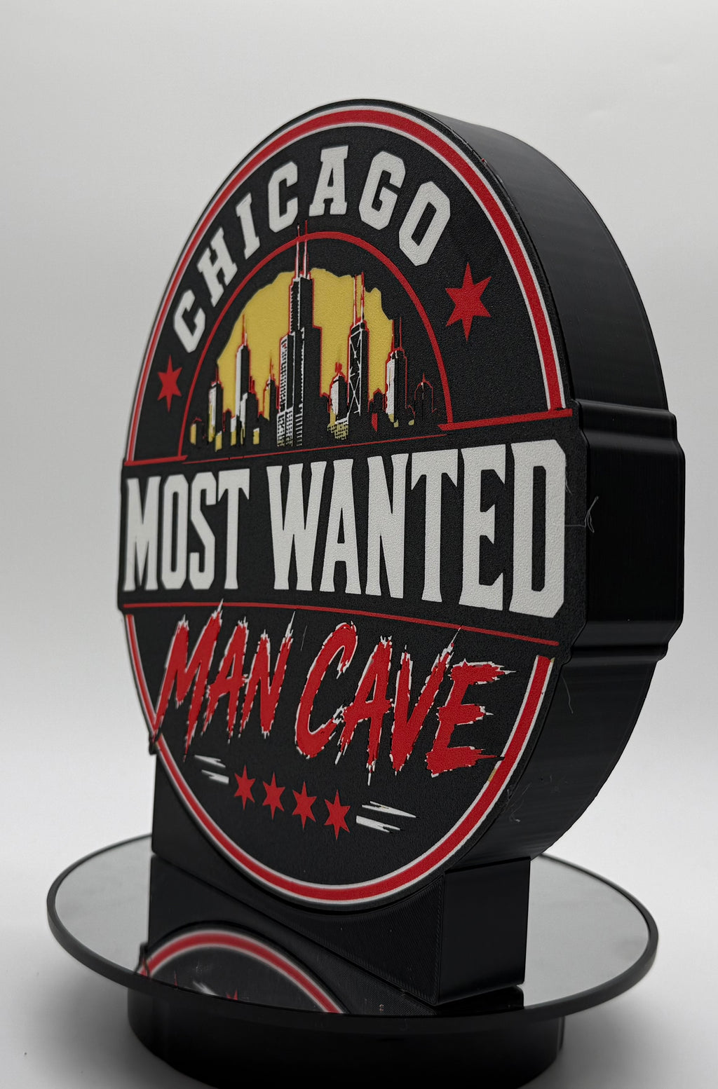 🏙️ Claim Your Territory: Chicago "Most Wanted" Man Cave LED Sign