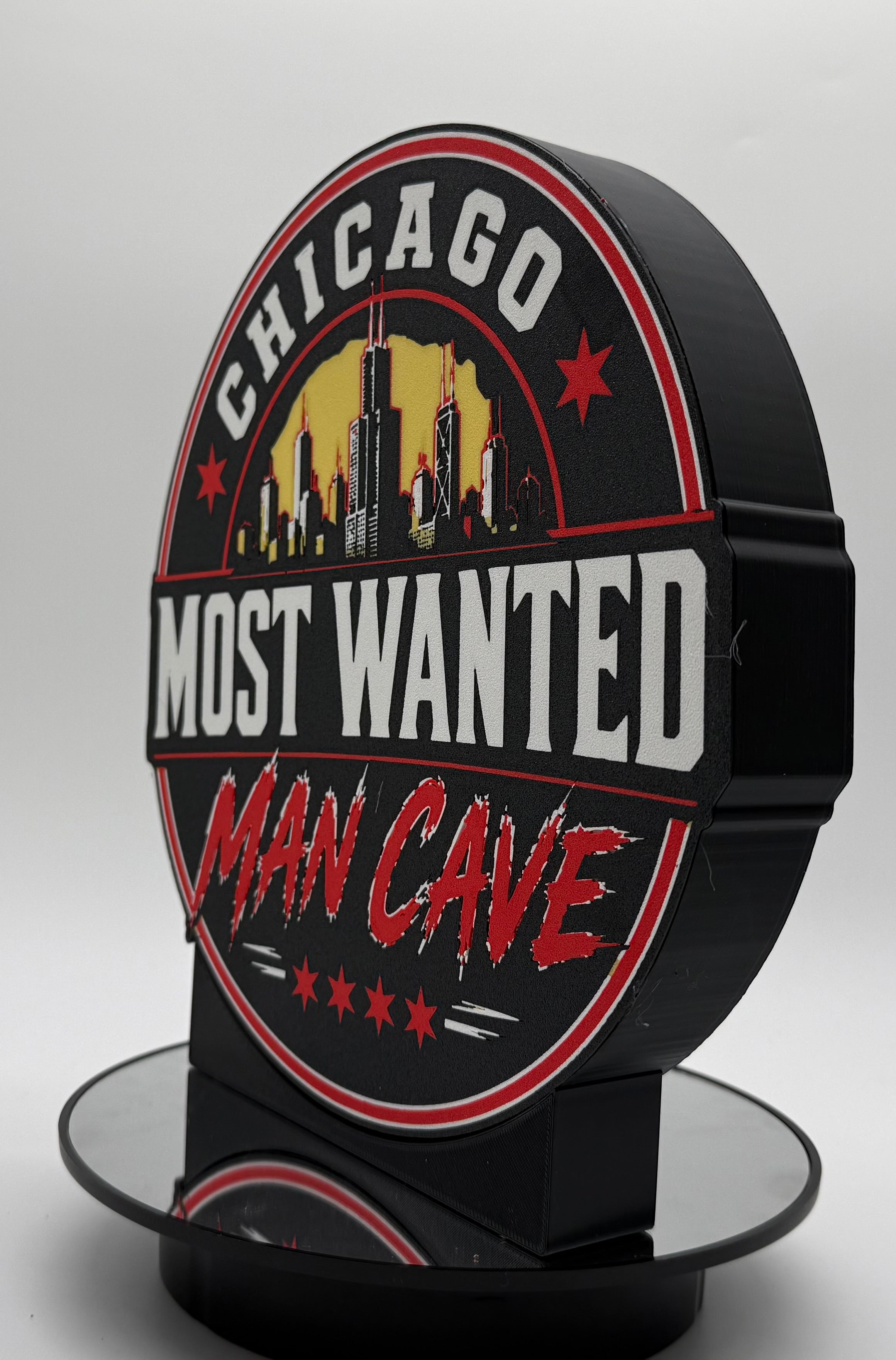 🏙️ Claim Your Territory: Chicago "Most Wanted" Man Cave LED Sign