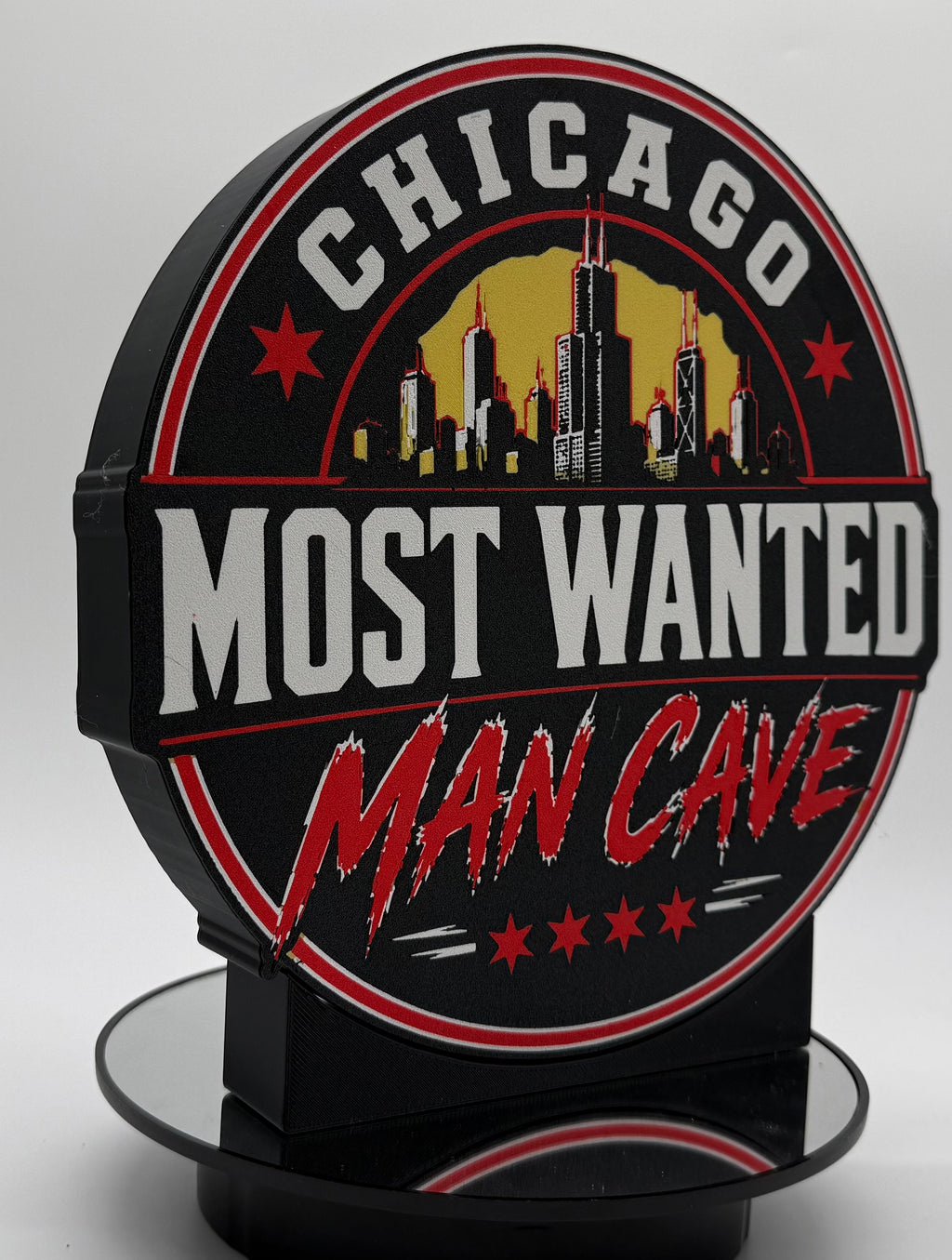 🏙️ Claim Your Territory: Chicago "Most Wanted" Man Cave LED Sign