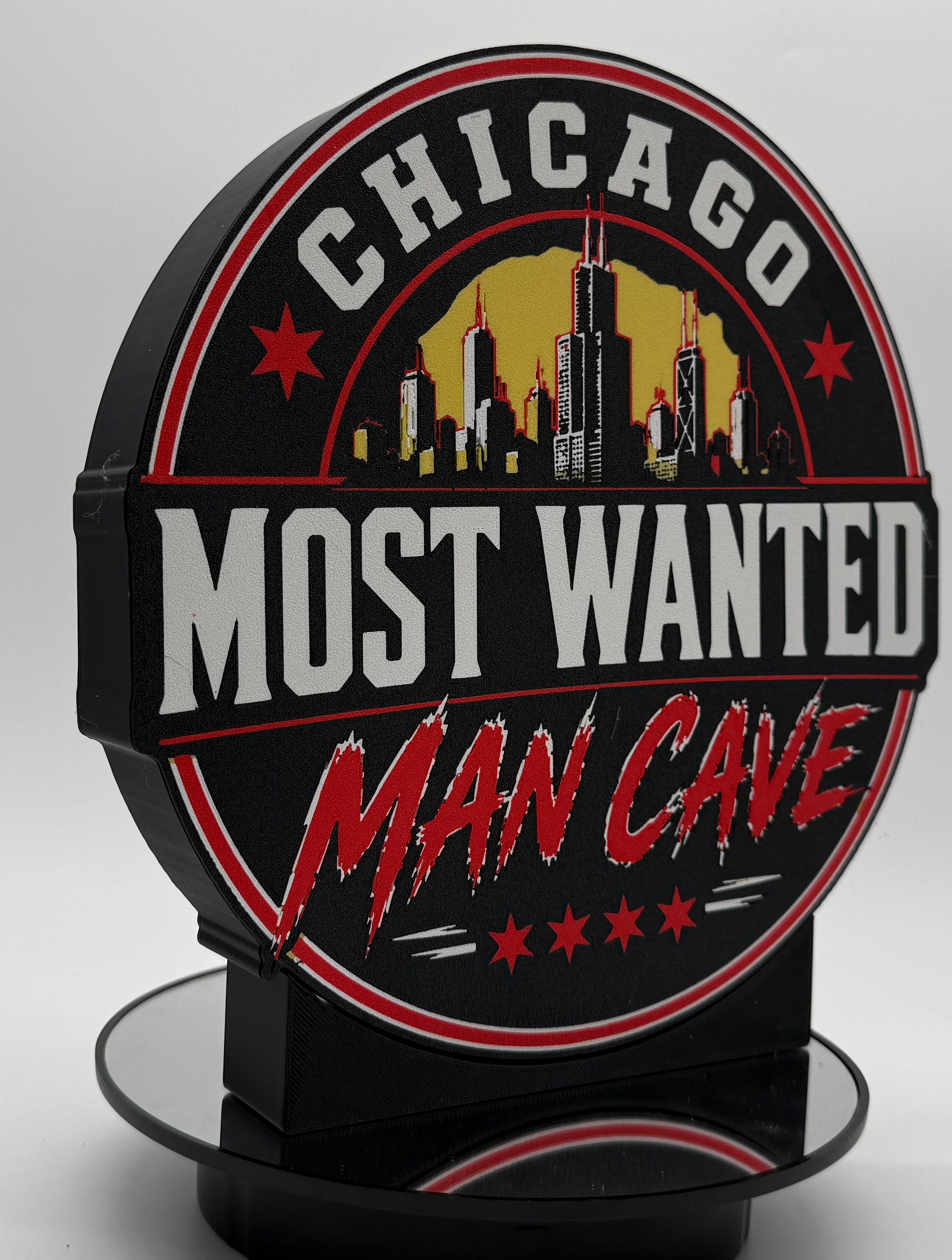 🏙️ Claim Your Territory: Chicago "Most Wanted" Man Cave LED Sign