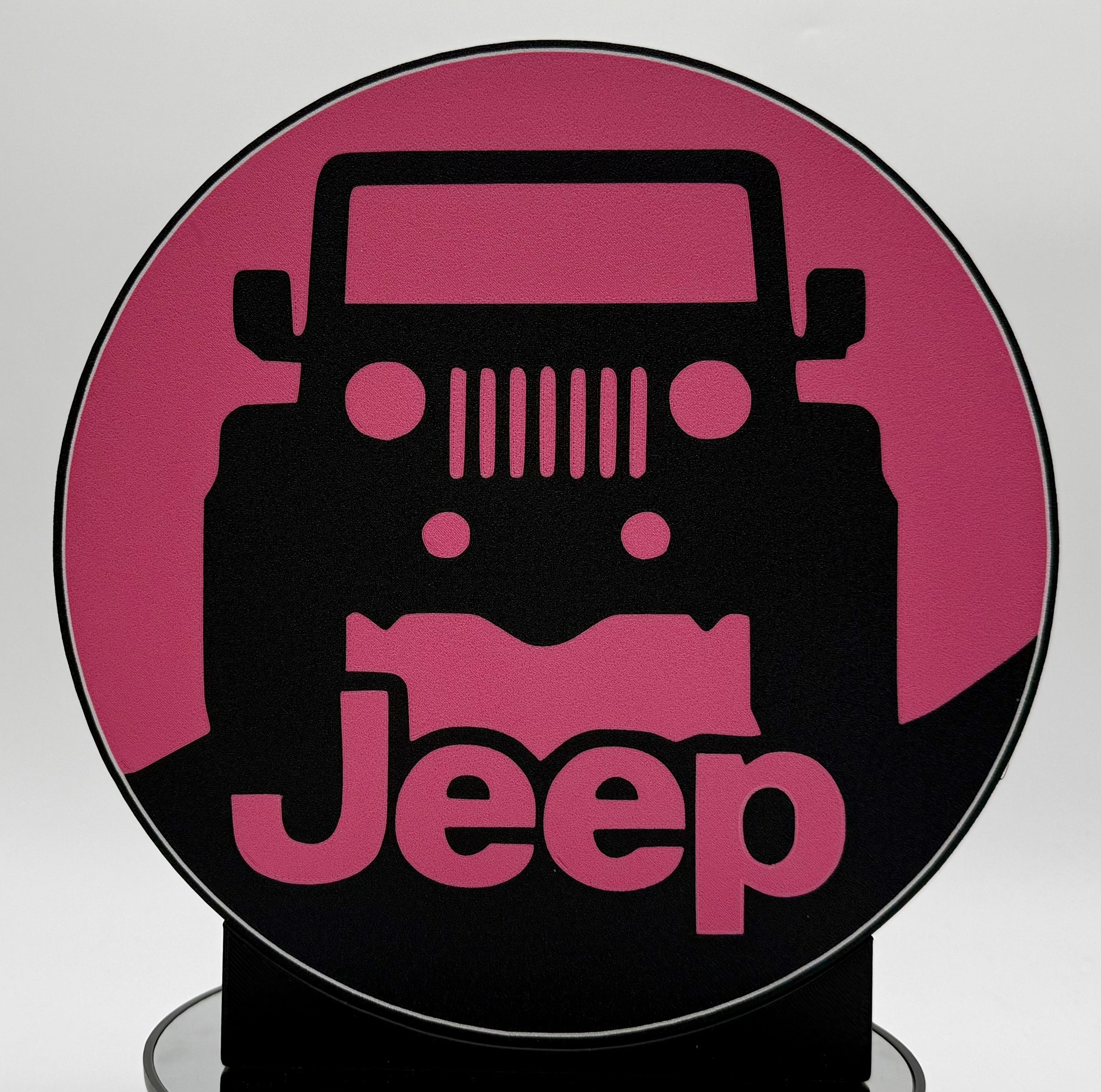 🚙 Stand Out On & Off the Road: Pink & Red Jeep LED Light Sign