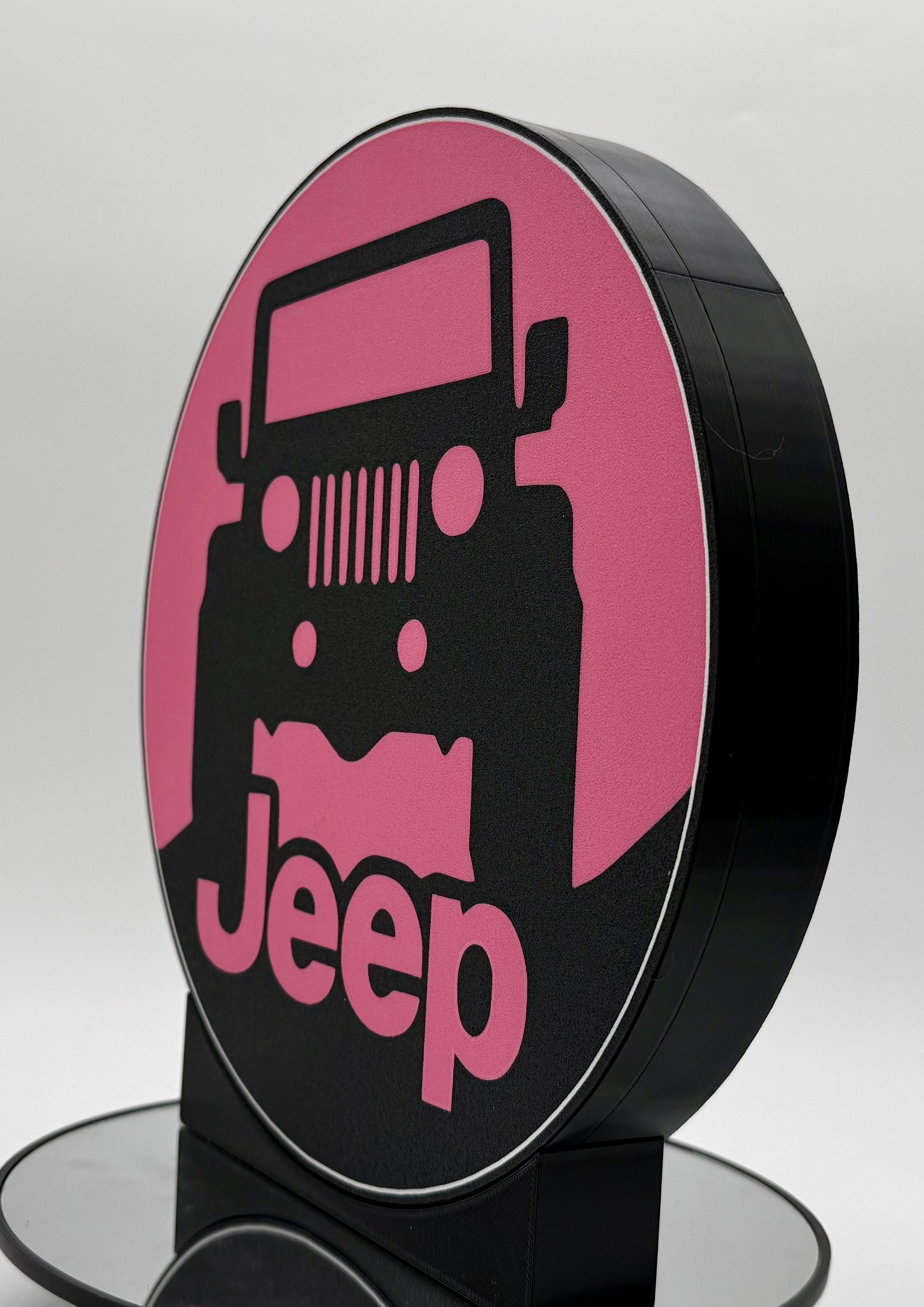 🚙 Stand Out On & Off the Road: Pink & Red Jeep LED Light Sign