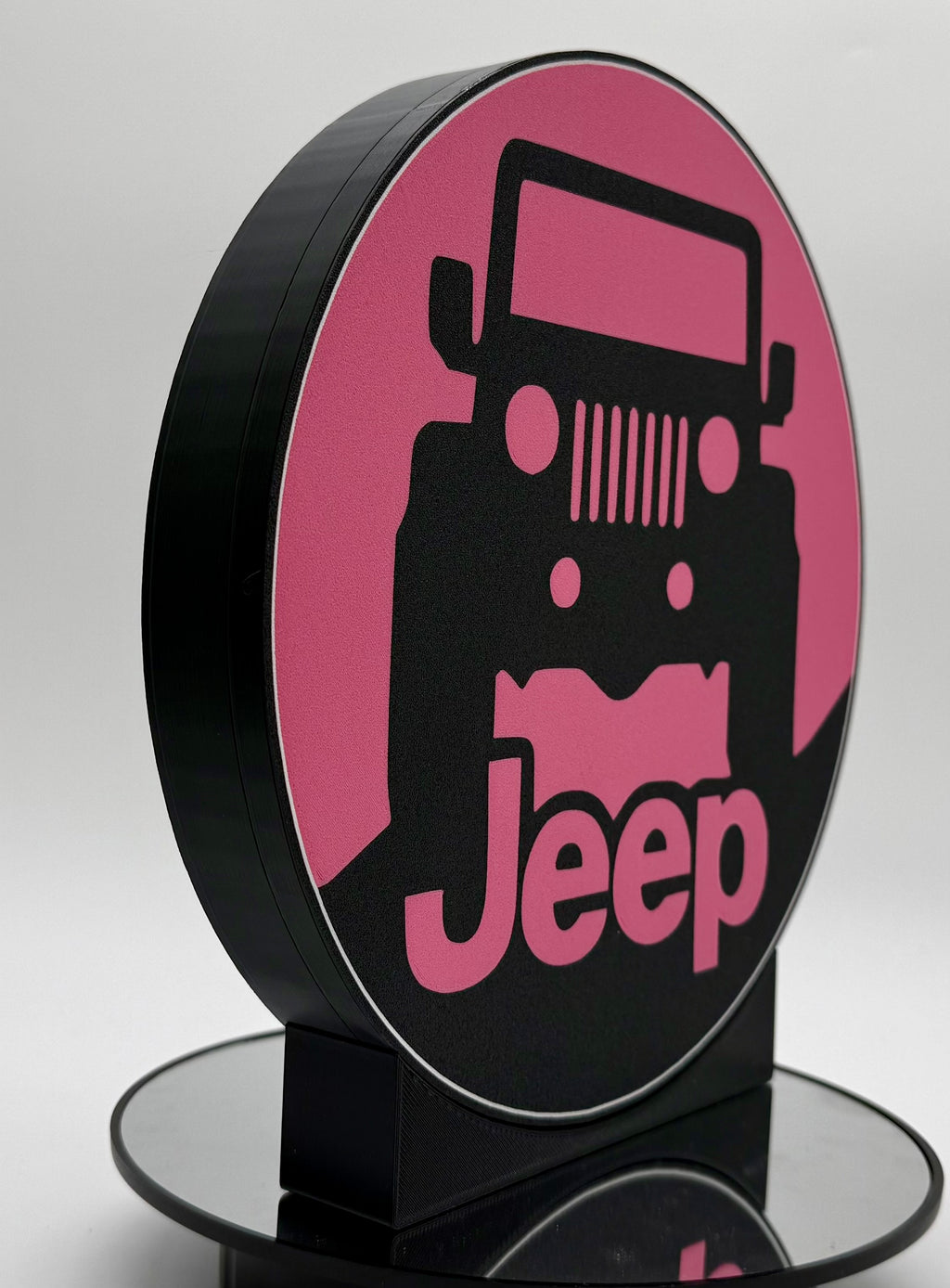 🚙 Stand Out On & Off the Road: Pink & Red Jeep LED Light Sign