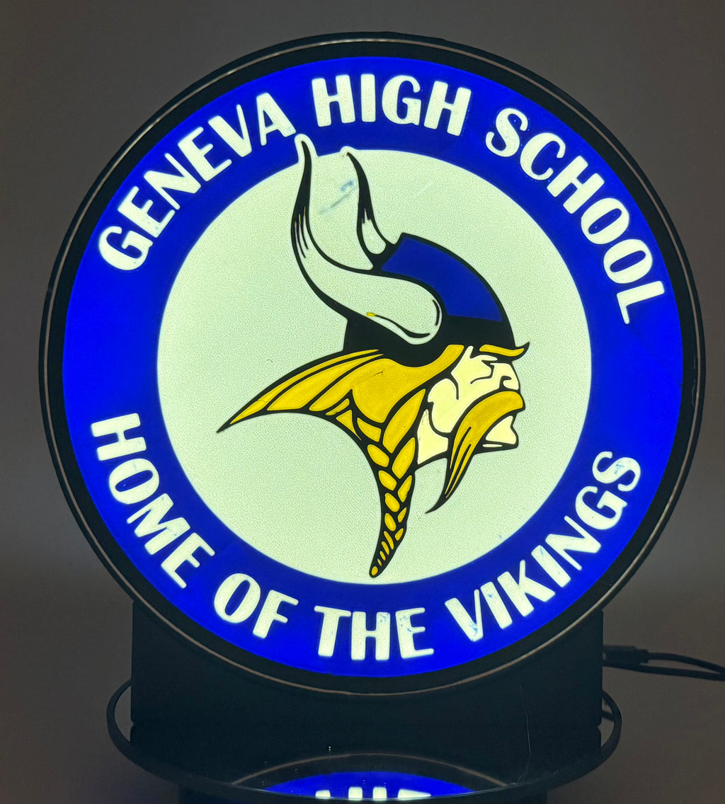Geneva High School Vikings Light Up Sign