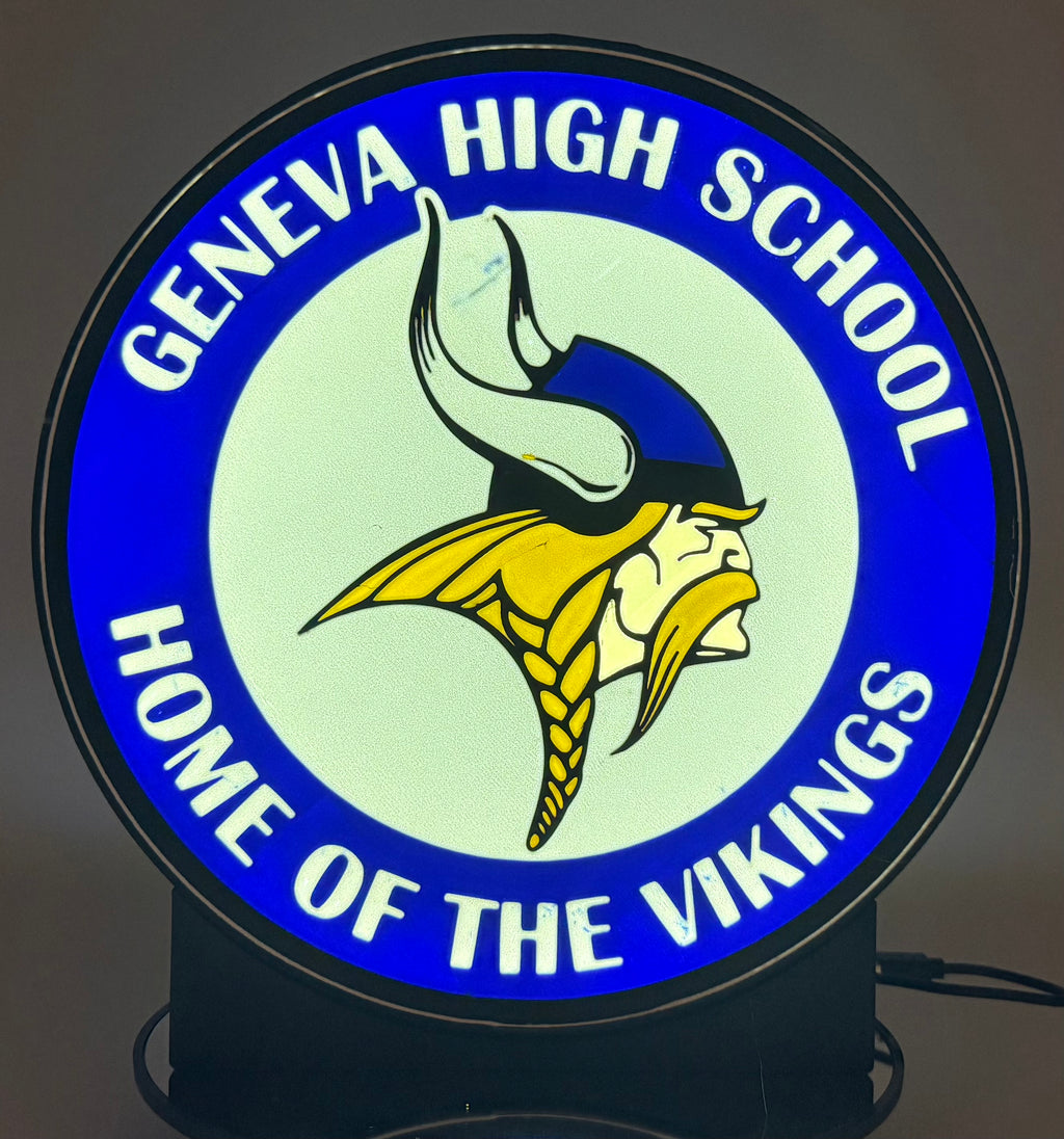 Geneva High School Vikings Light Up Sign