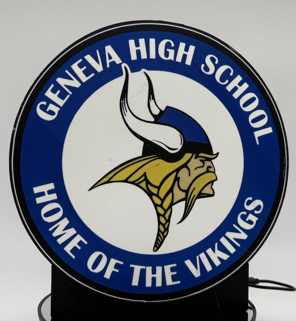 Geneva High School Vikings Light Up Sign