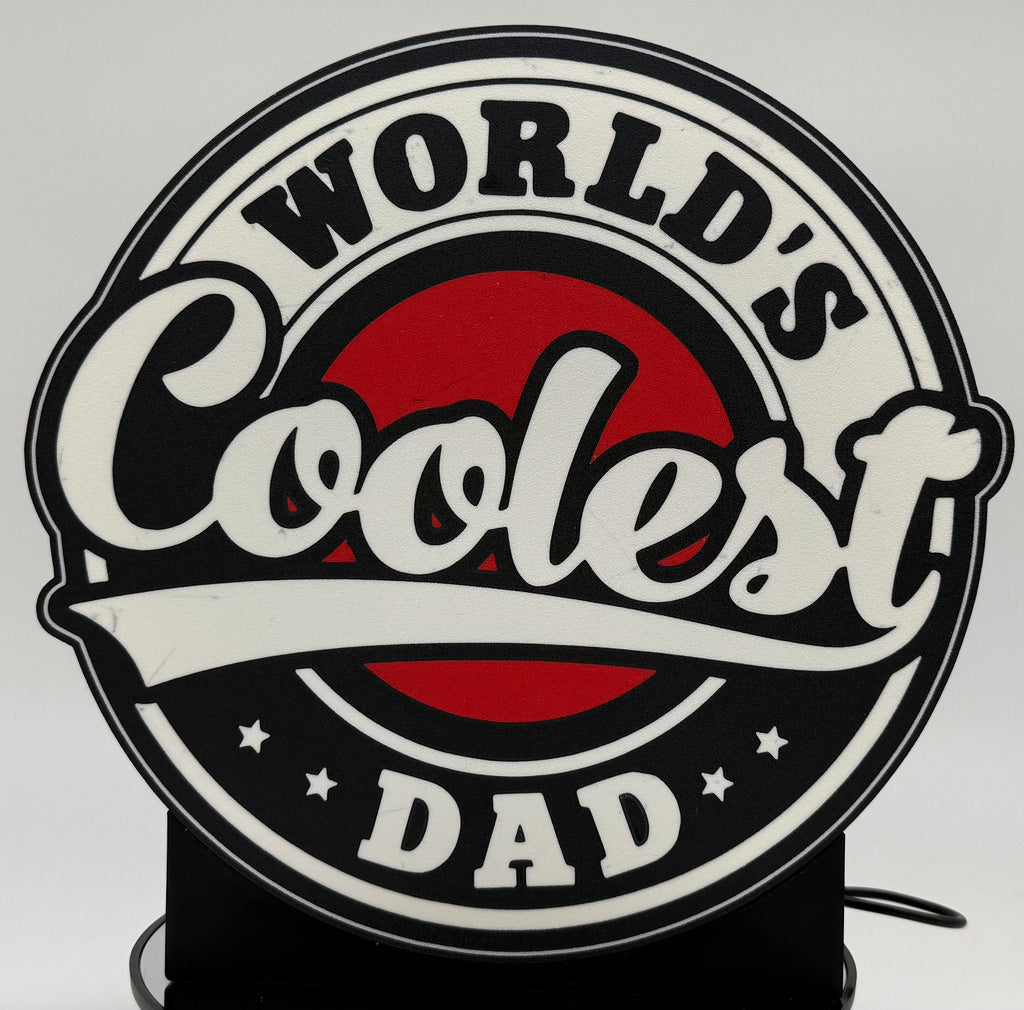 World's Coolest Dad LED Light Up Sign