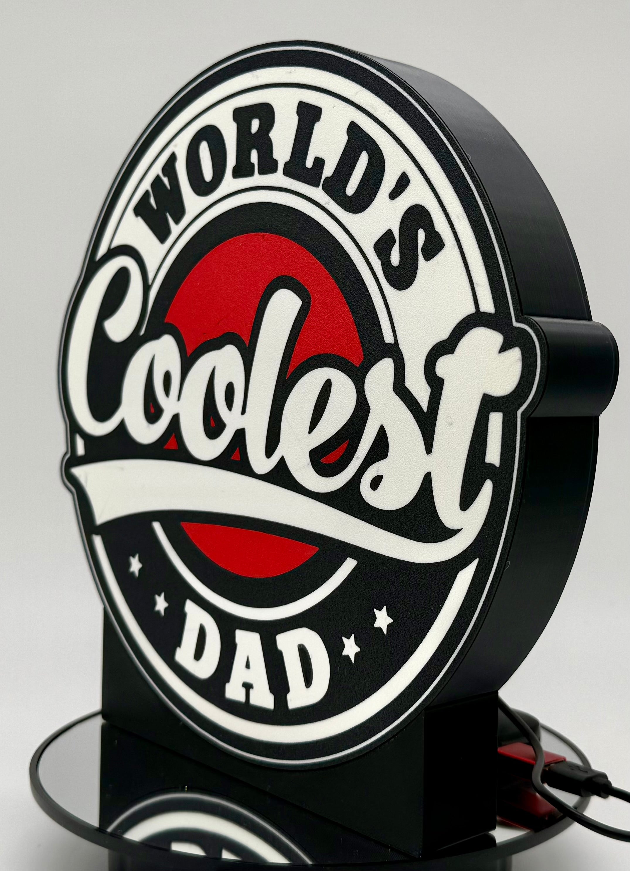 World's Coolest Dad LED Light Up Sign