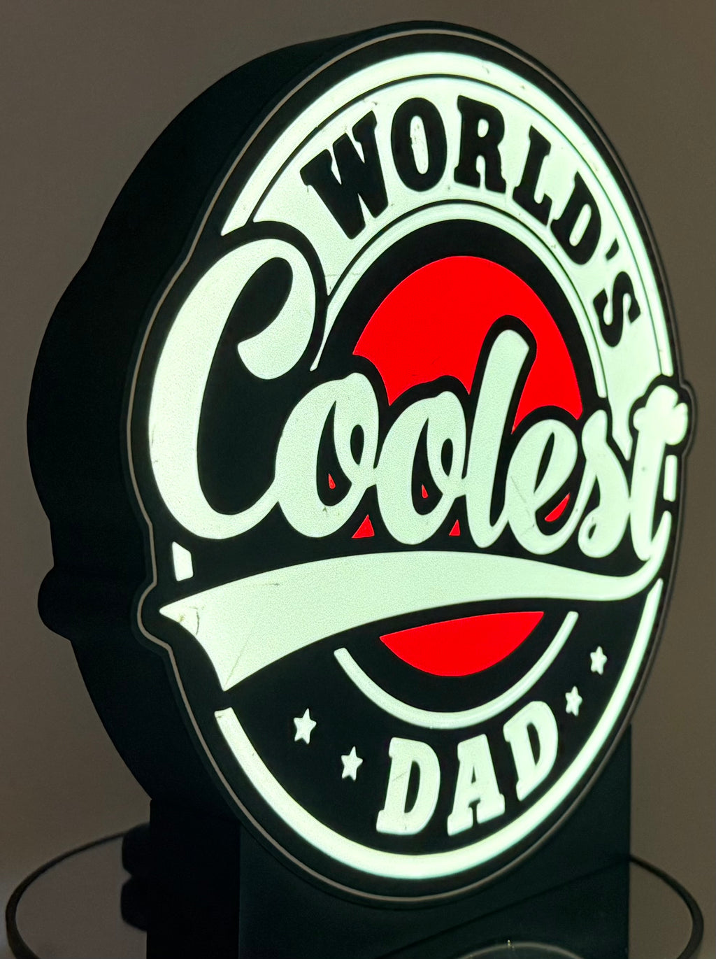 World's Coolest Dad LED Light Up Sign