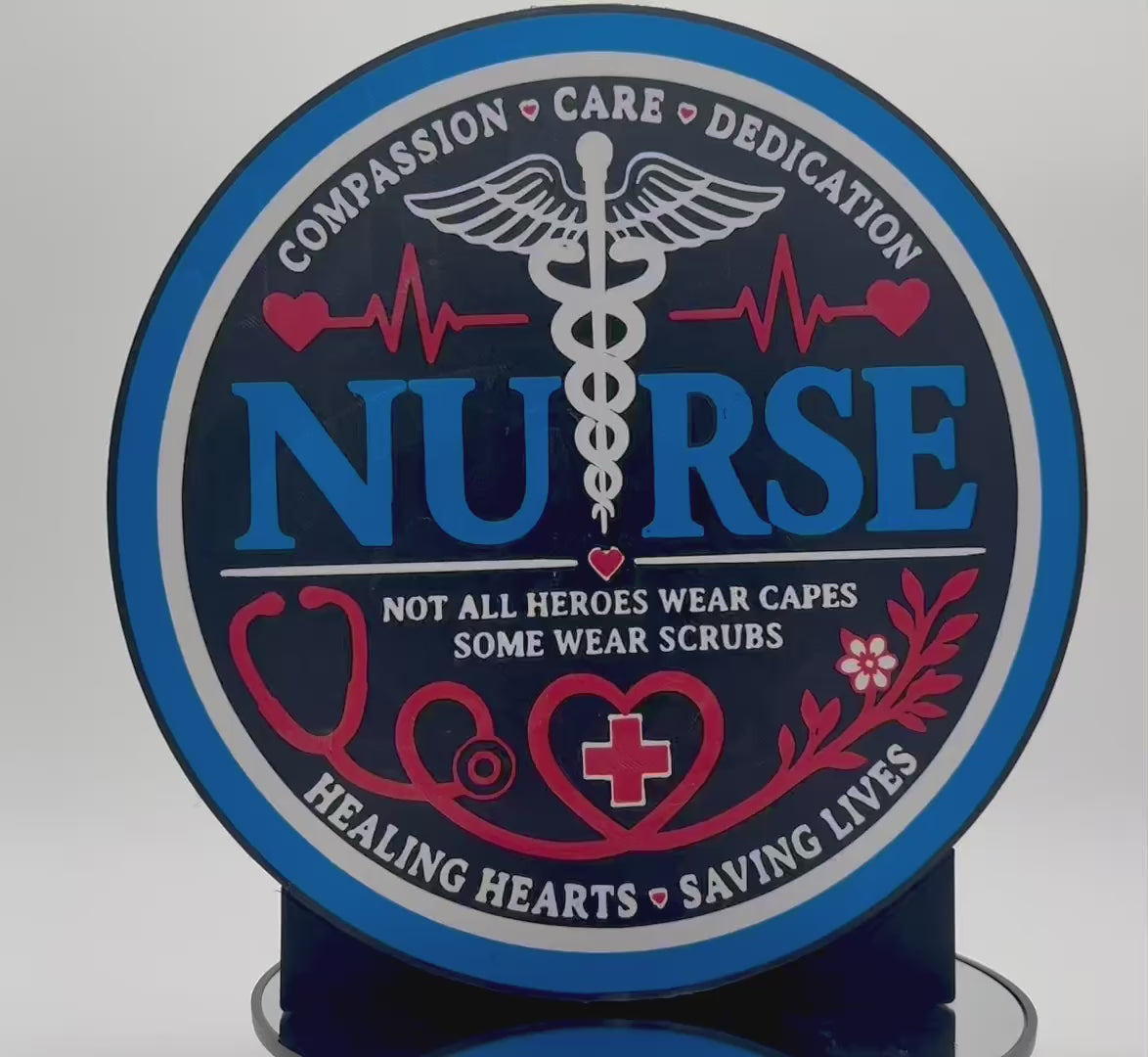 Nurse Lighted Wall Decor | LED Medical Sign & Night Light | Nurse Appreciation, White Coat Ceremony, Nursing School Grad Gift