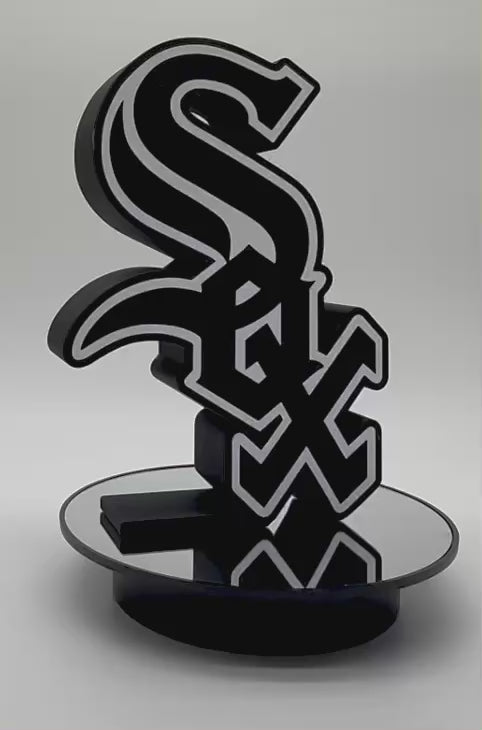 New Lrg Chicago White Sox LED Lightbox Sign -Chicago Baseball Fan, Sox Fan Gift 3D Printed